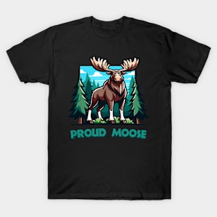 Majestic Forest Moose T-Shirt